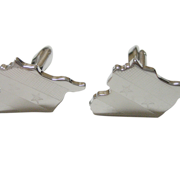 Syria Map Shape and Flag Design Cufflinks - Picture 1 of 2